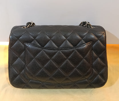 Chanel Mini Rectangular Caviar Black SHW SF #20