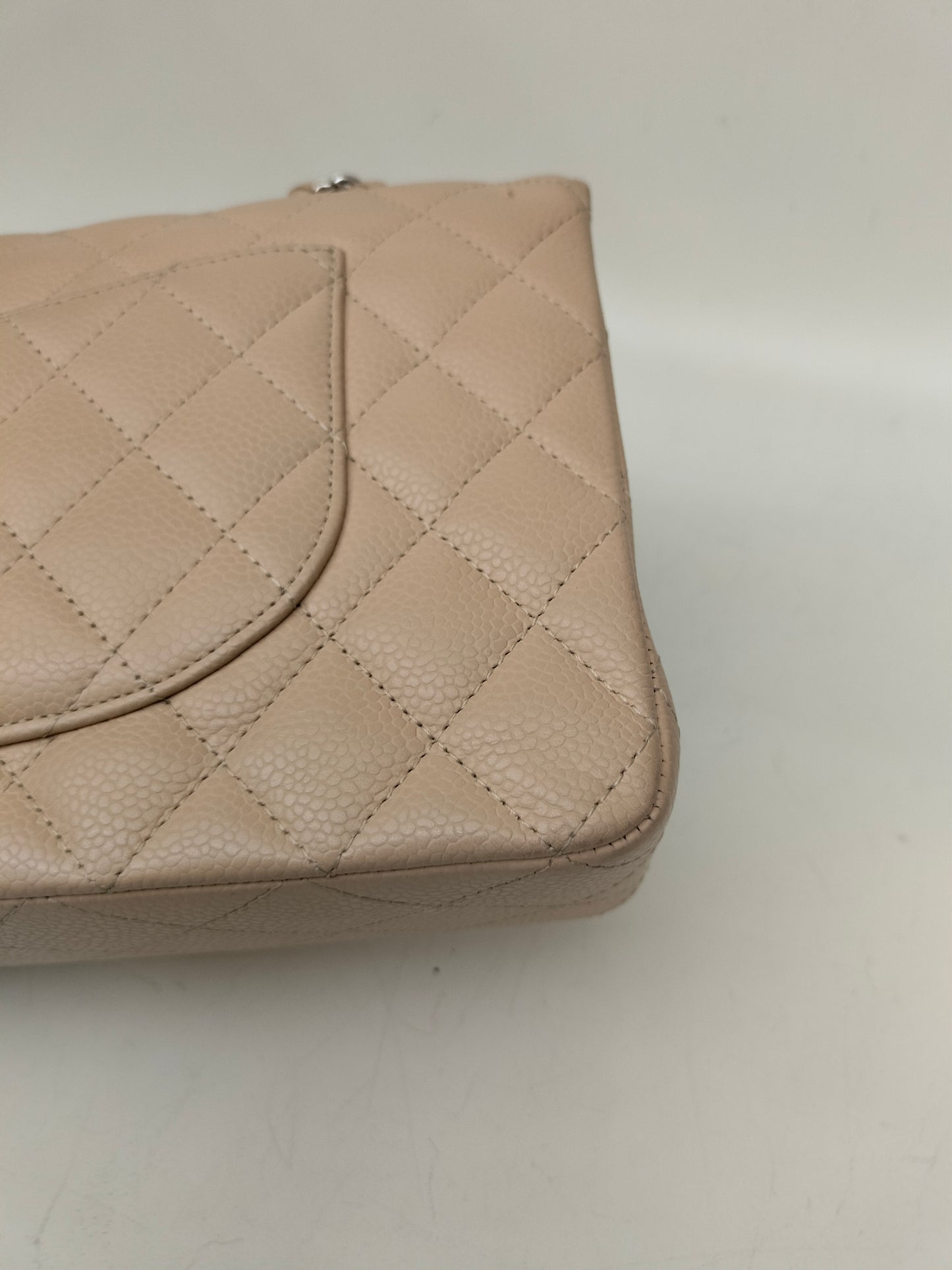 Chanel Medium Caviar Beige SHW DF #13