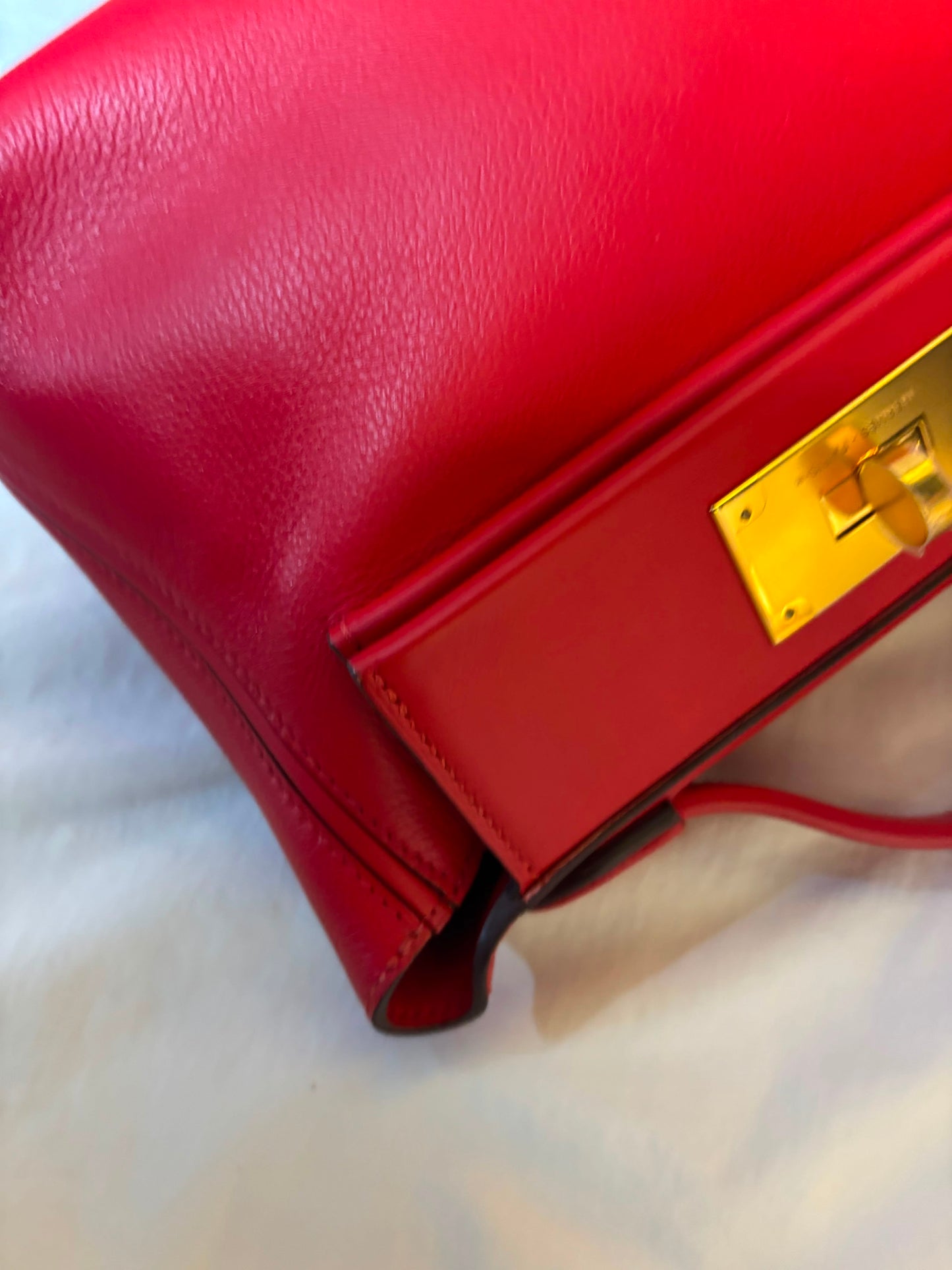 Hermes 2424 Mini Evercolour Swift Rouge De Coeur GHW #Y