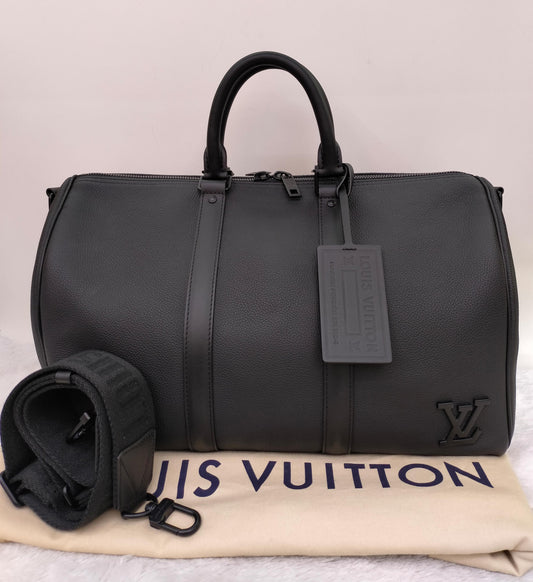 LV Keepall 50 Aerogram All Black (CHIP)