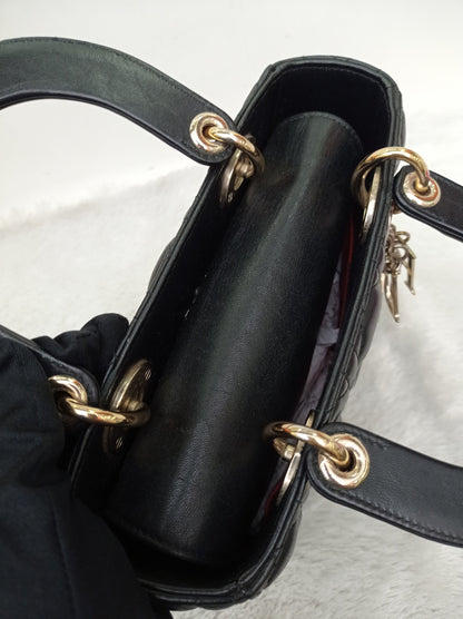 Lady Dior Small Lamb Black GHW 2018