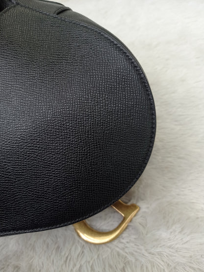 Dior Saddle Medium Grained Black GHW 2021