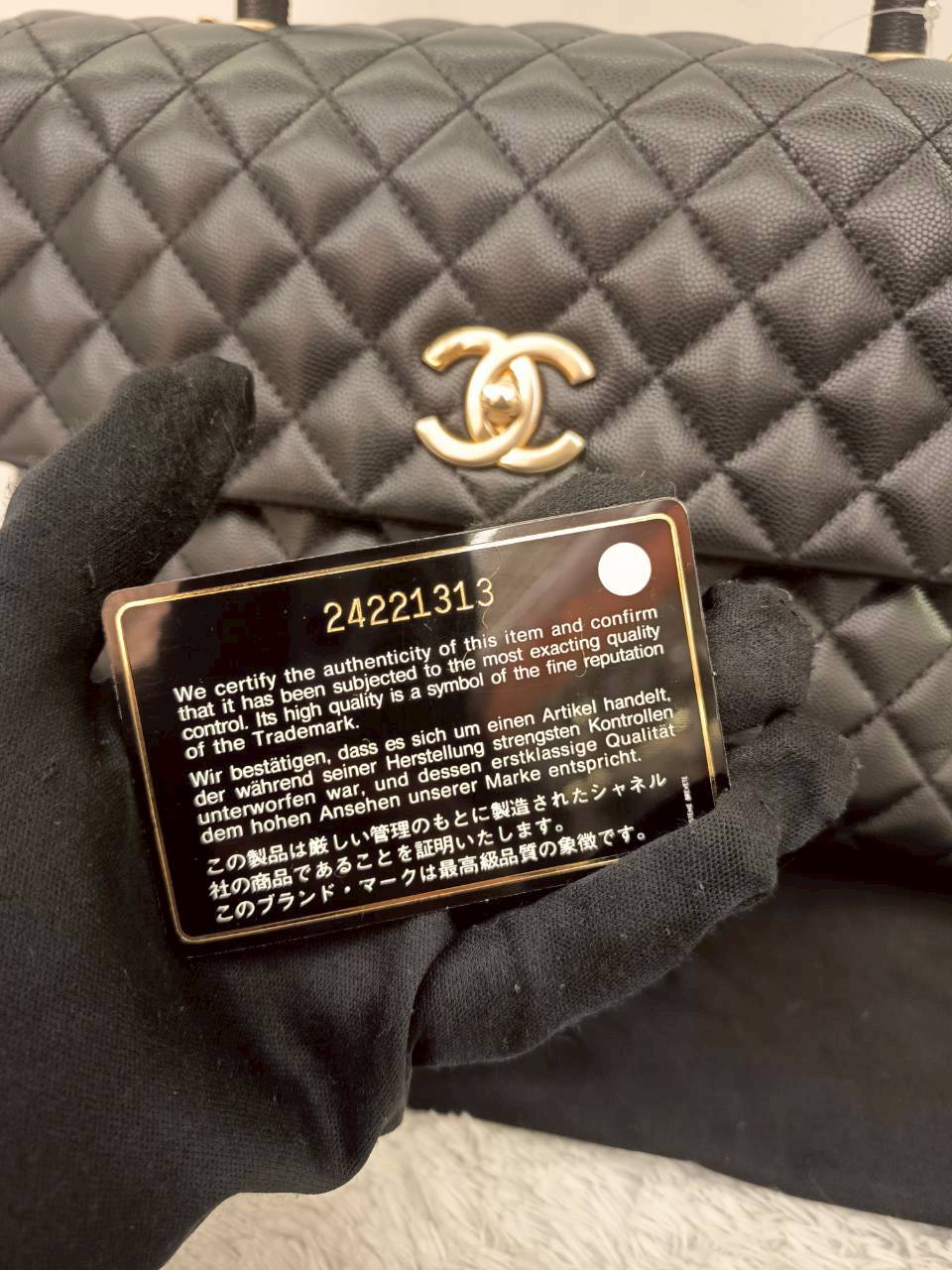 Chanel Coco Handle Large Caviar Black GHW #24
