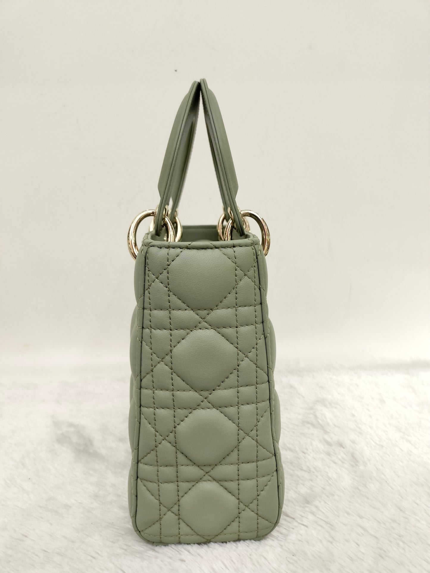 Lady Dior Small Lamb Sage GHW 2023