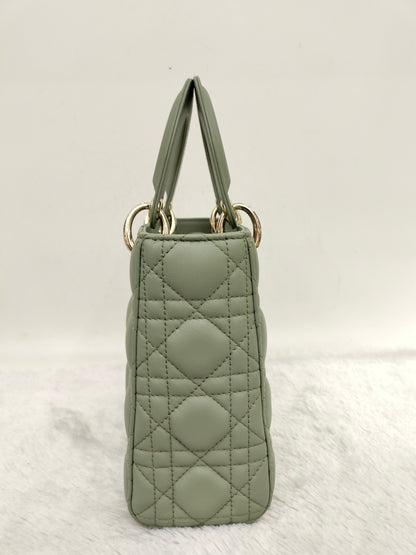 Lady Dior Small Lamb Sage GHW 2023