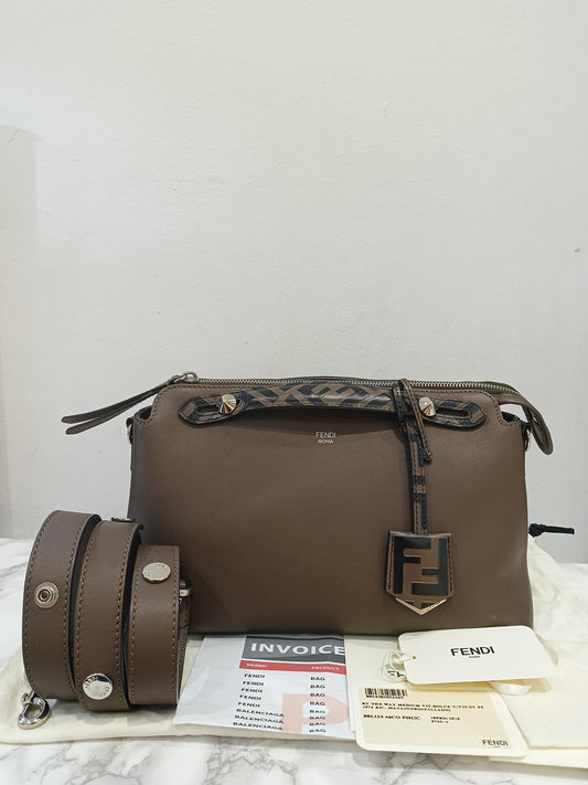 Fendi BTW Medium FF Handle Maya Brown SHW 2018