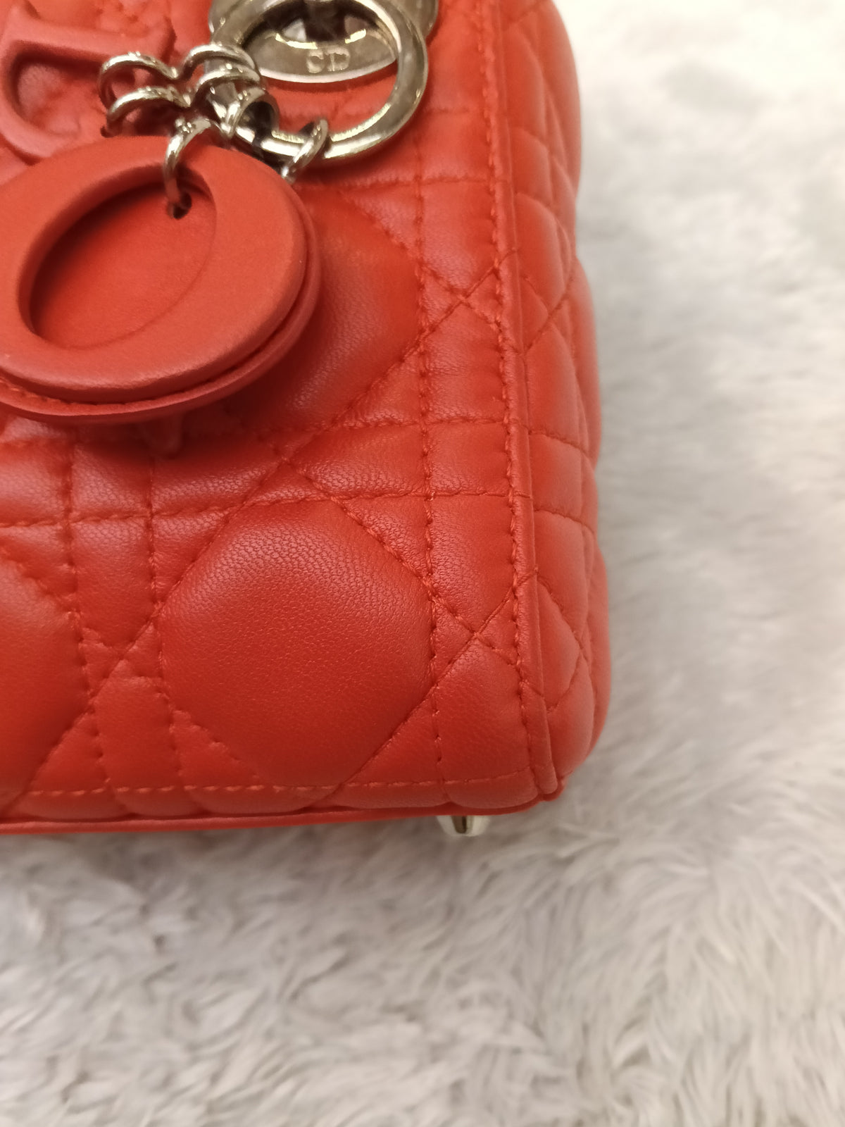 Lady Dior Micro Lamb Red SHW 2017