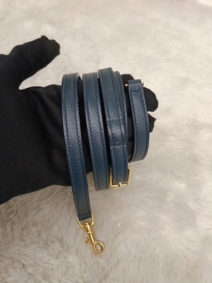 Celine Nano Belt Grained Abyss Blue GHW 2018
