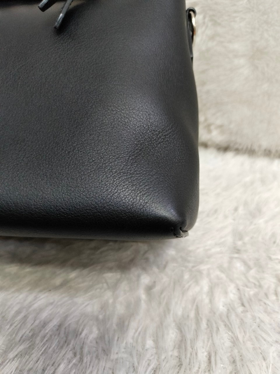 Fendi BTW Medium Black Scalloped Pearl SHW