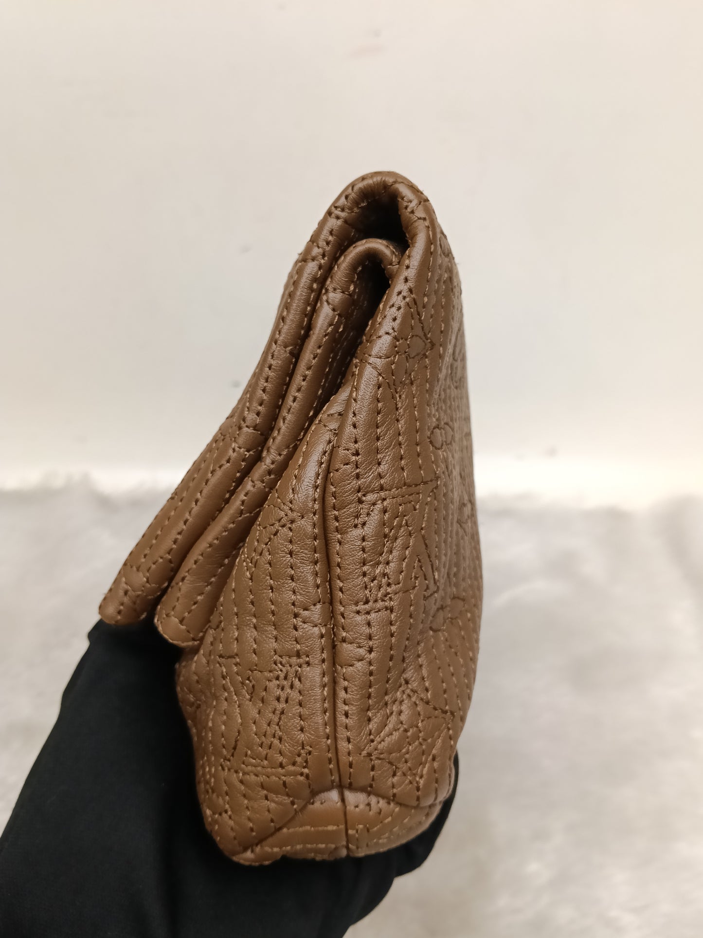 LV Altair Clutch Monogram Jacquard Brown 2012