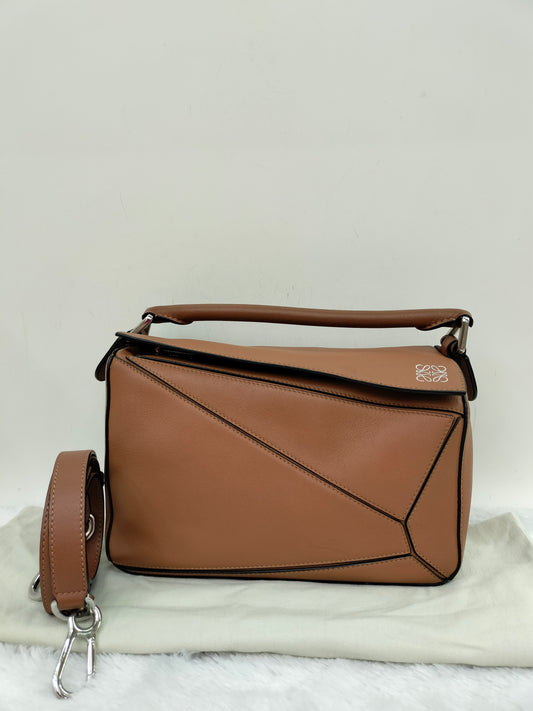 Loewe Puzzle Small Tan SHW 2018