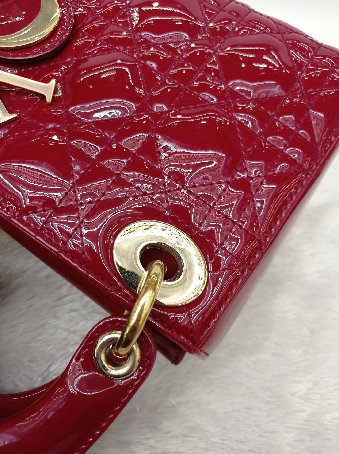 Lady Dior Mini Patent Red GHW 2018