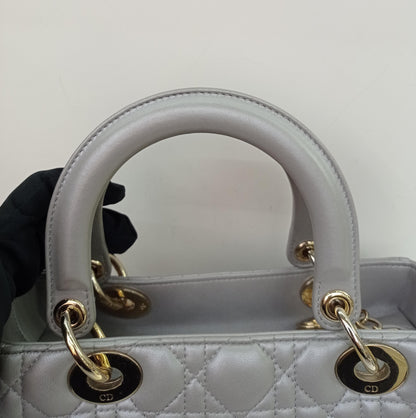 Lady Dior Medium Lamb Grey GHW