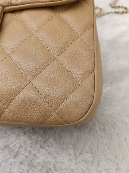 Chanel Medium Urban Companion Flap Caviar Beige SHW #25