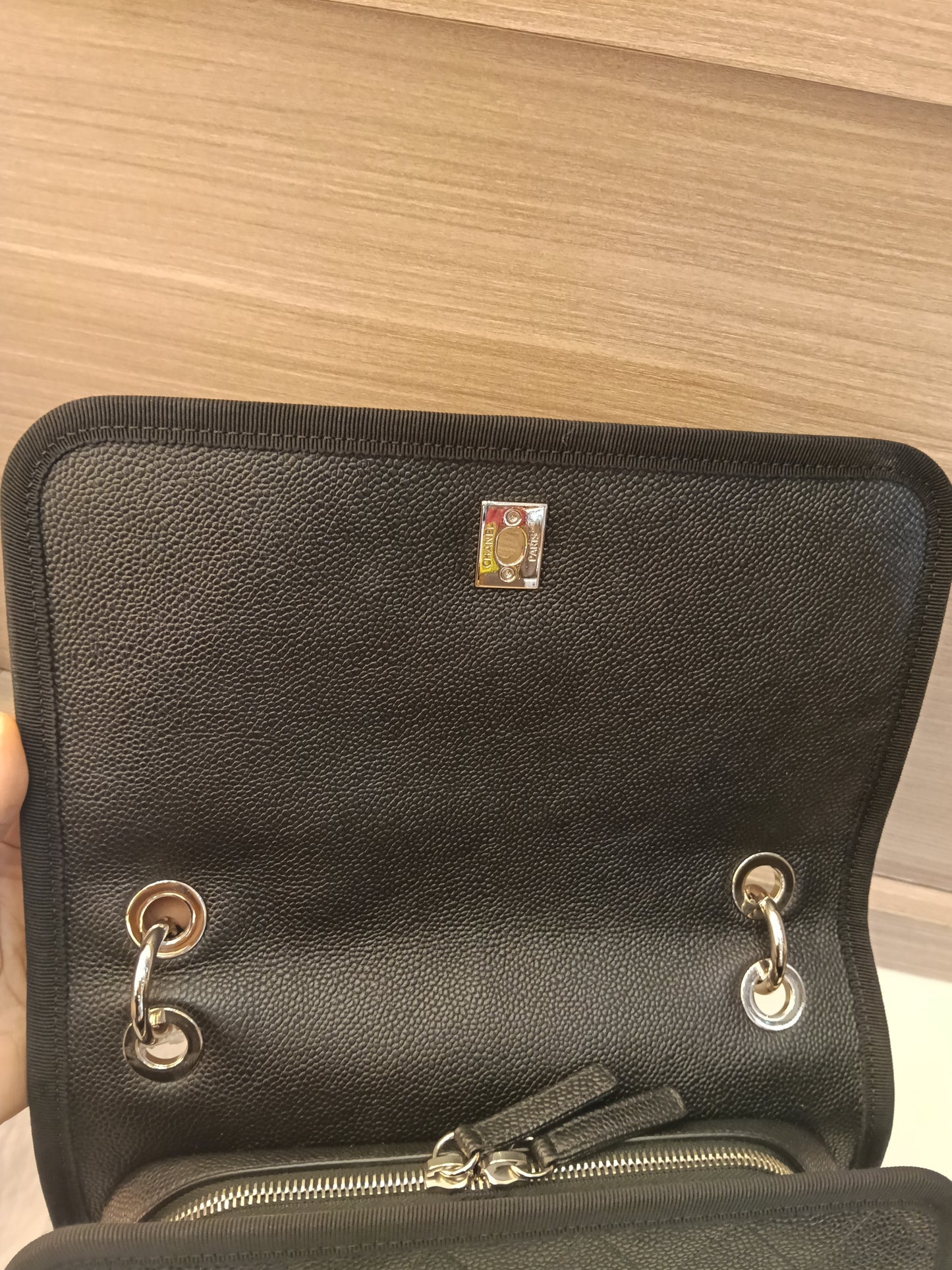 Chanel Top Handle Seasonal Flap Caviar Black SHW #25