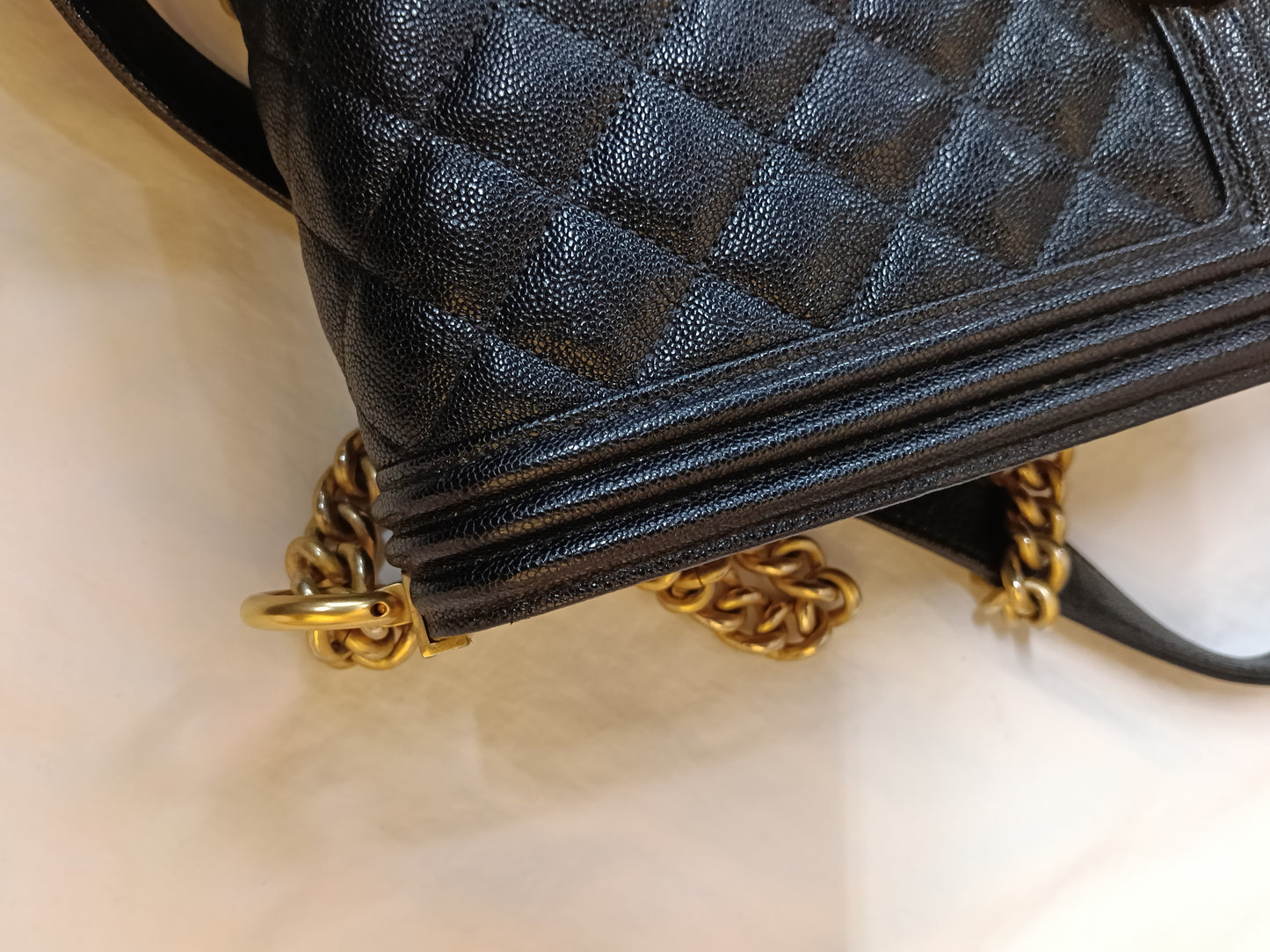 Chanel Boy Vertical Caviar Black GHW #26