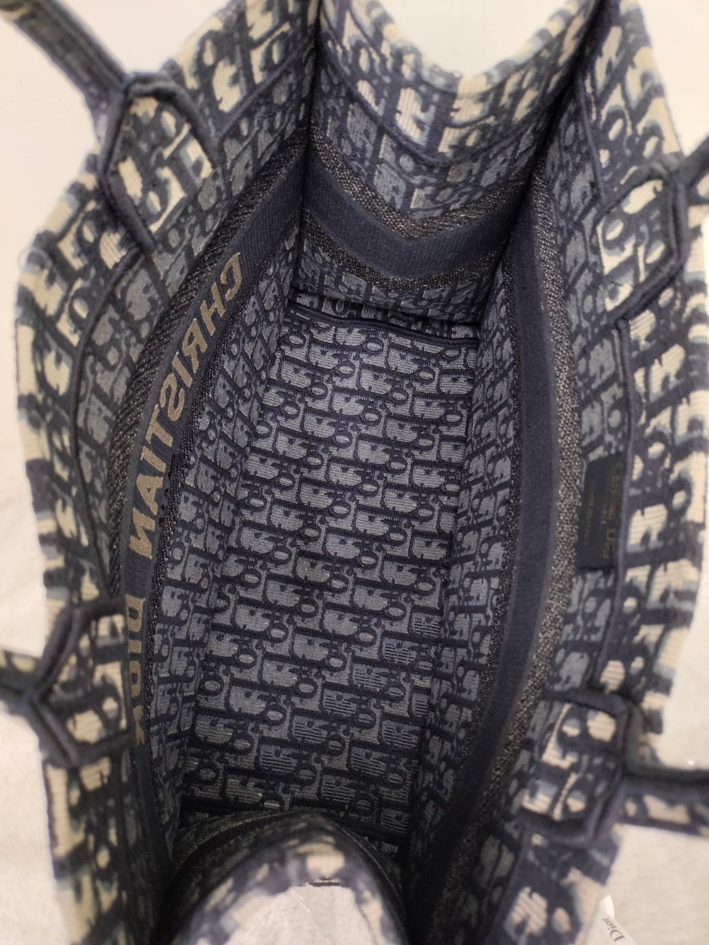 Dior Tote Book Medium Oblique Navy 2018