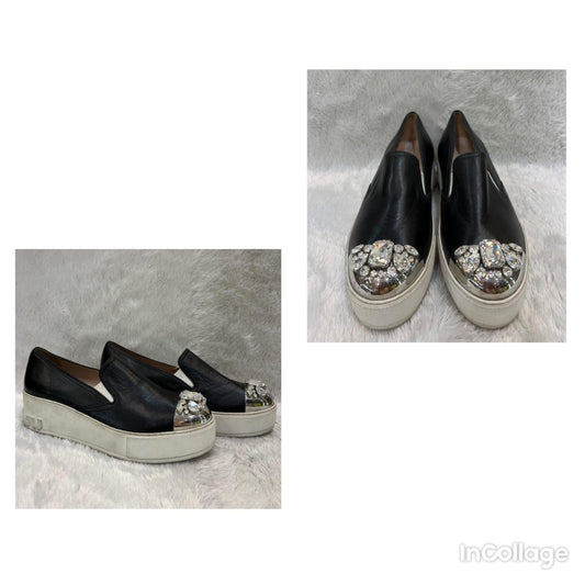 Miu Miu Sneakerr Baskets Slip On Black Size 40