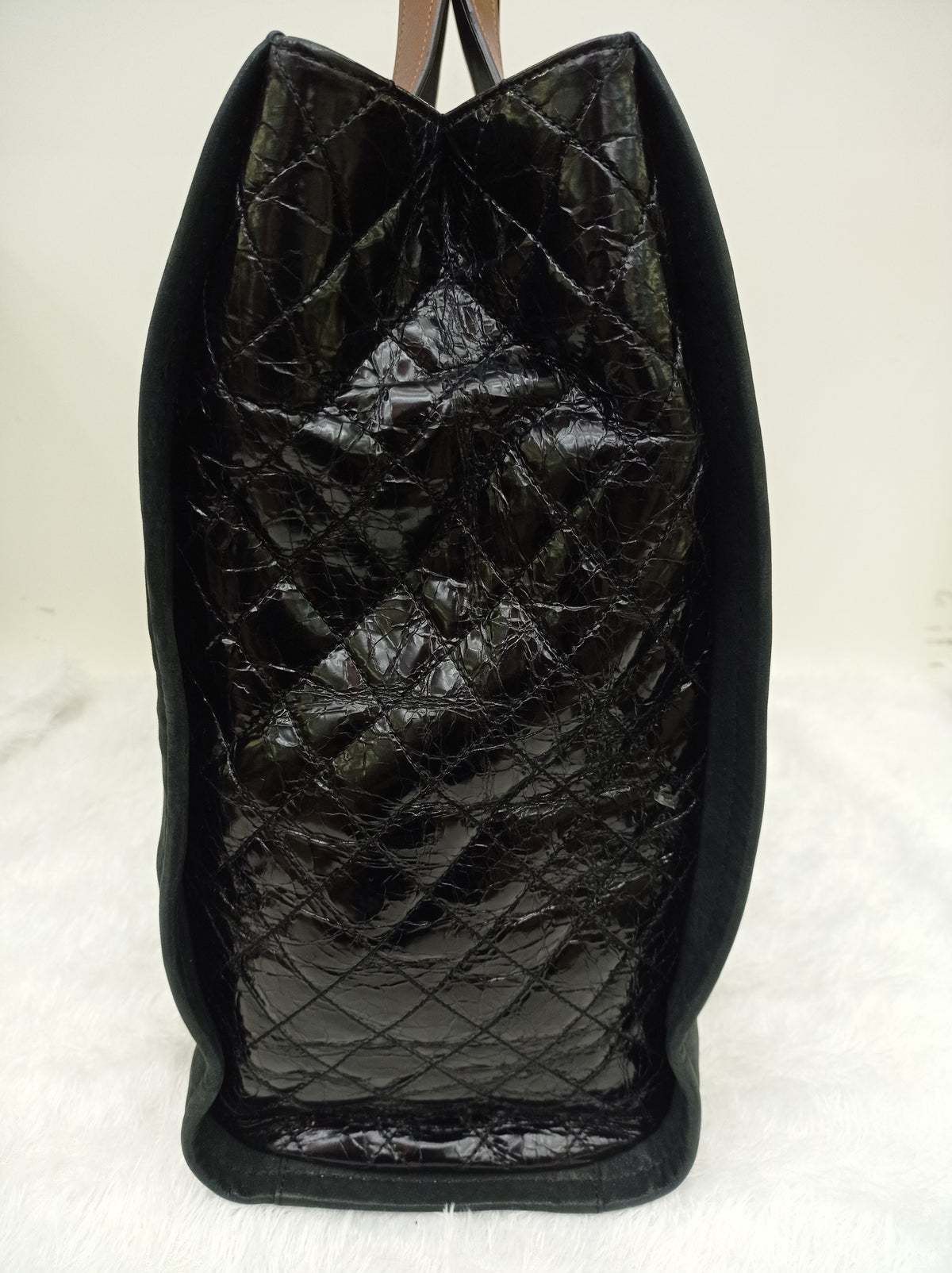 Chanel In The Mix Timeless Shopping Tote Iridescent Calfskin Black RHW #14