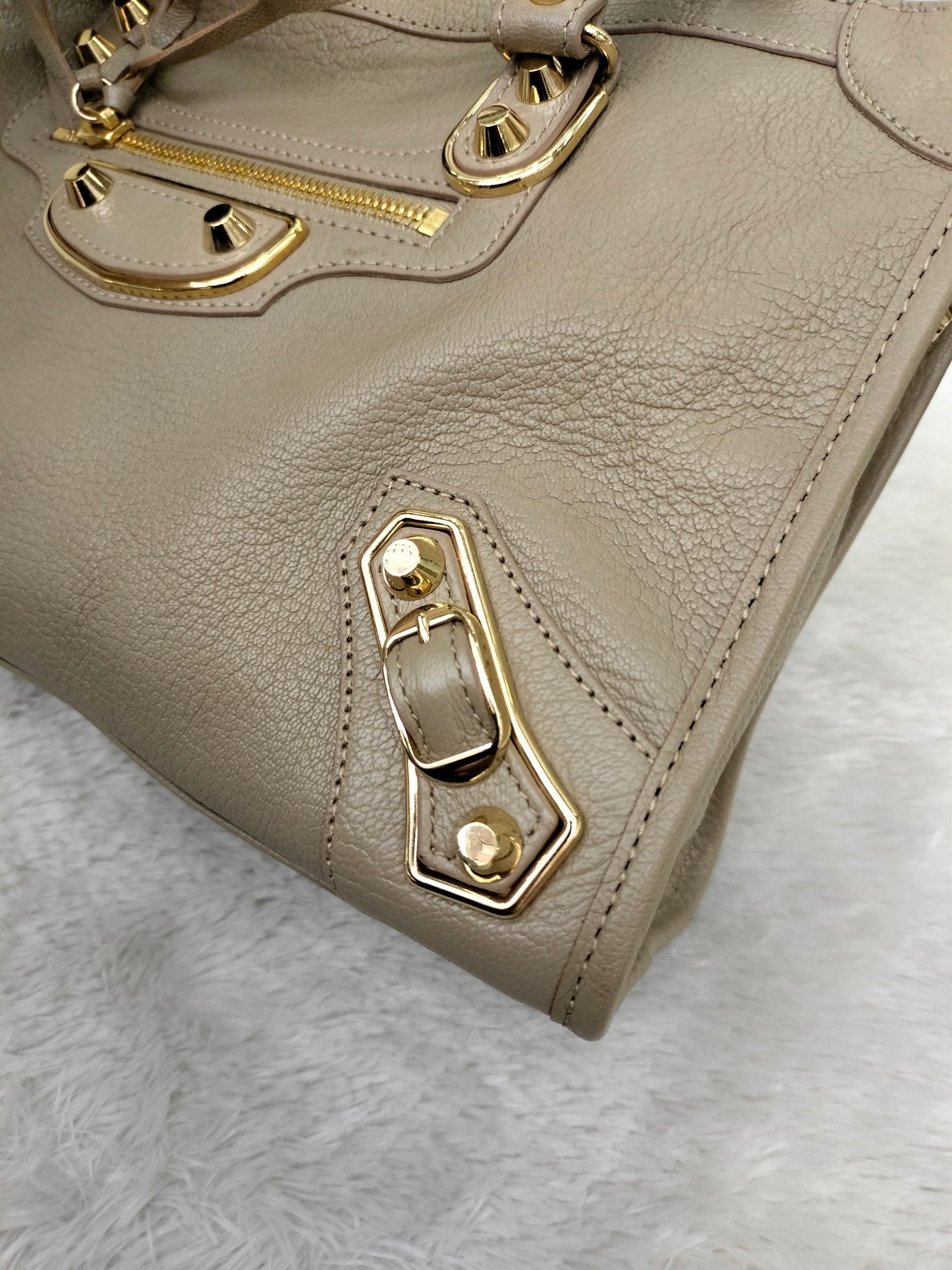 Balenciaga Small City Edge Taupe GHW 2017