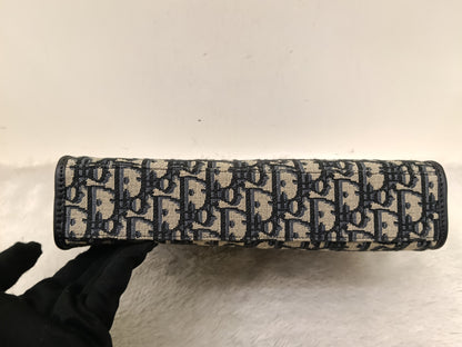 Dior Pouch Clutch Montaigne Oblique Navy GHW 2023