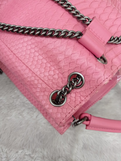 Chanel Urban Luxury Drawstring Backpack Python Pink RHW #22