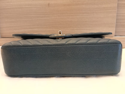 Chanel Medium Chevron Caviar Blue SHW DF #26