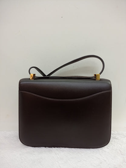 Constance 23 Box Brown Vintage GHW #G circle