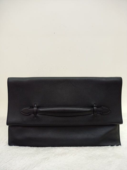 Hermes Plit Plat Clutch Evercolour Black #A
