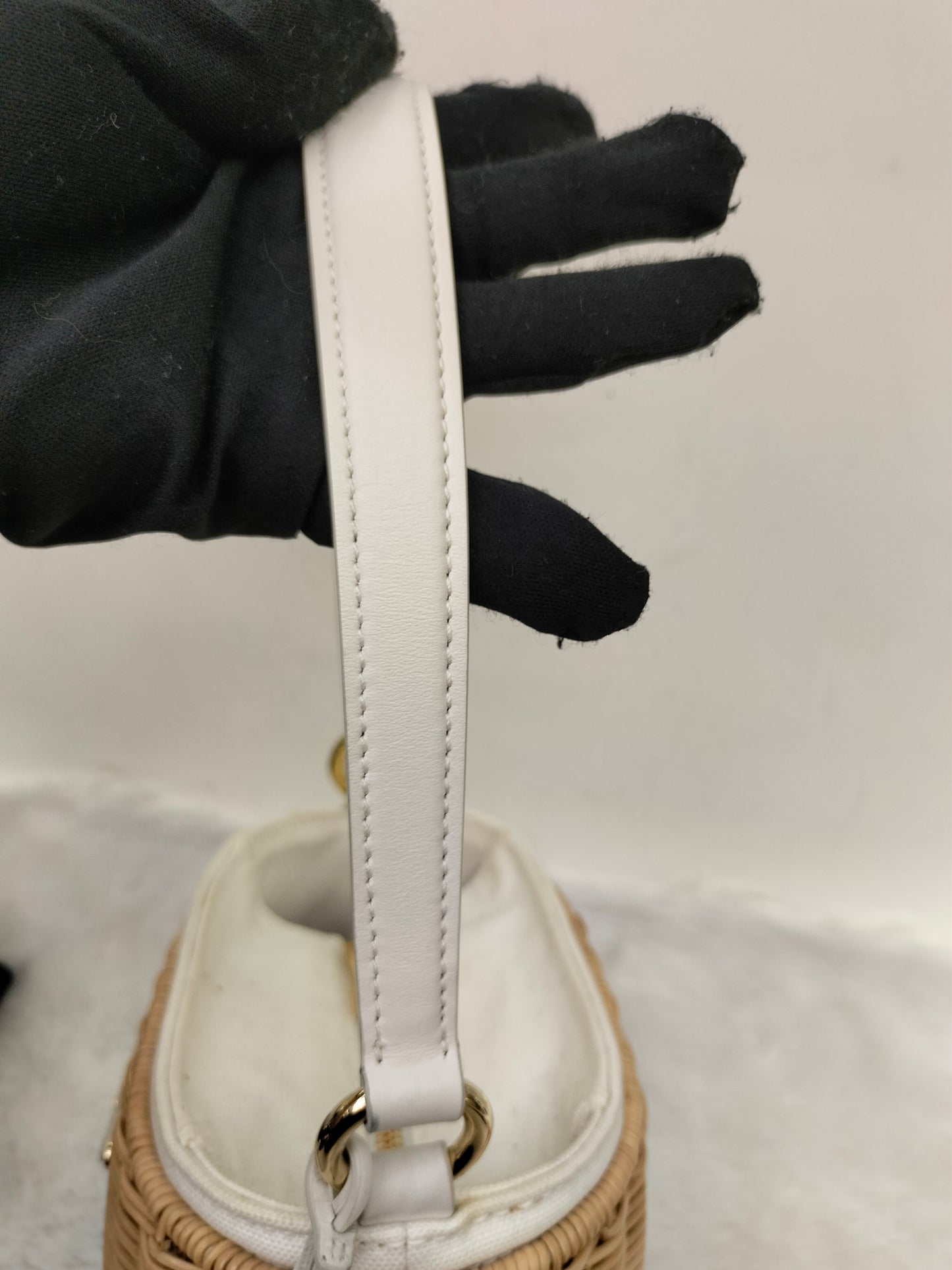 Prada Midollino Canapa Naturale Bianco GHW