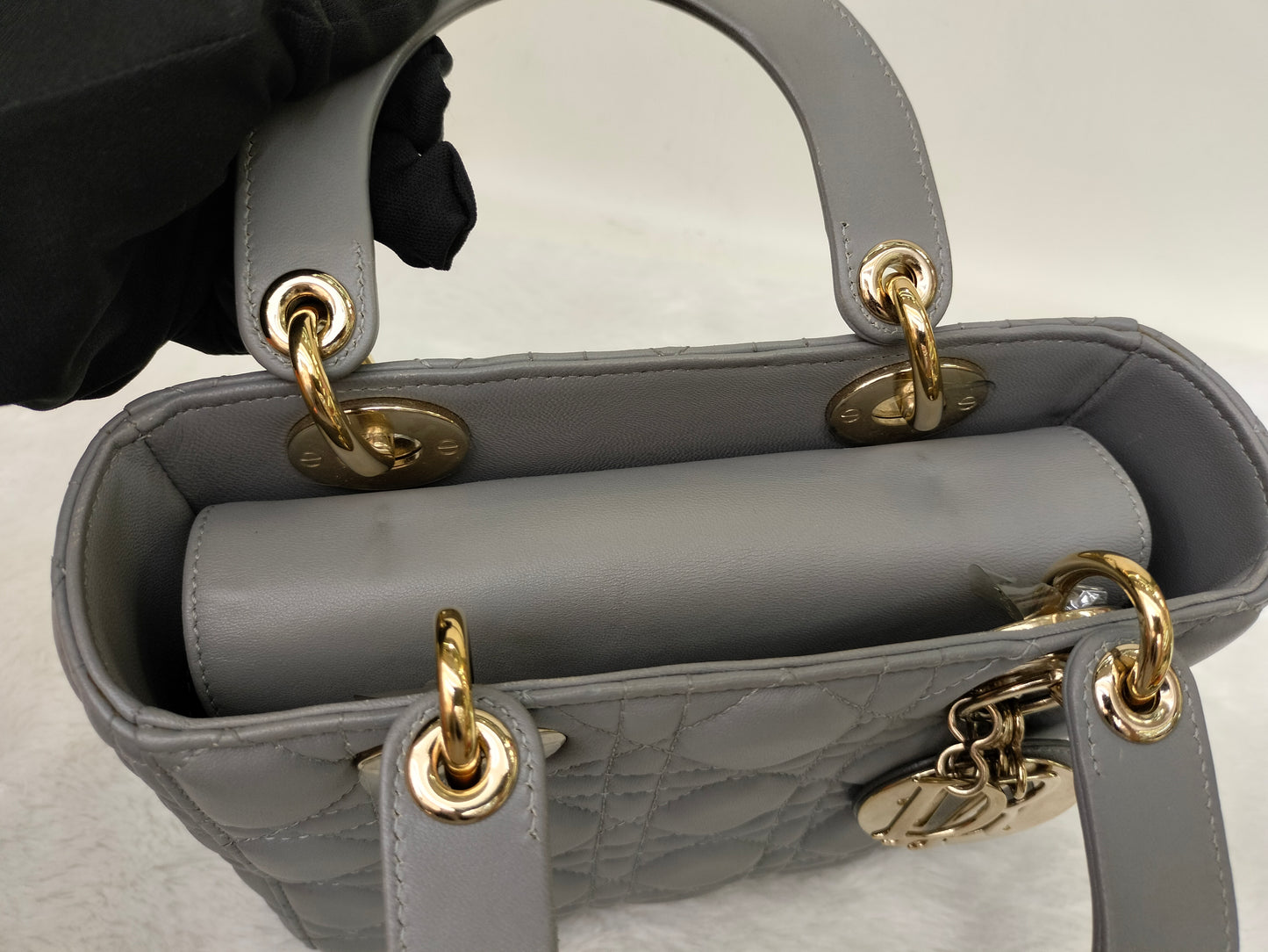 Lady Dior Small Lamb Grey GHW 2016
