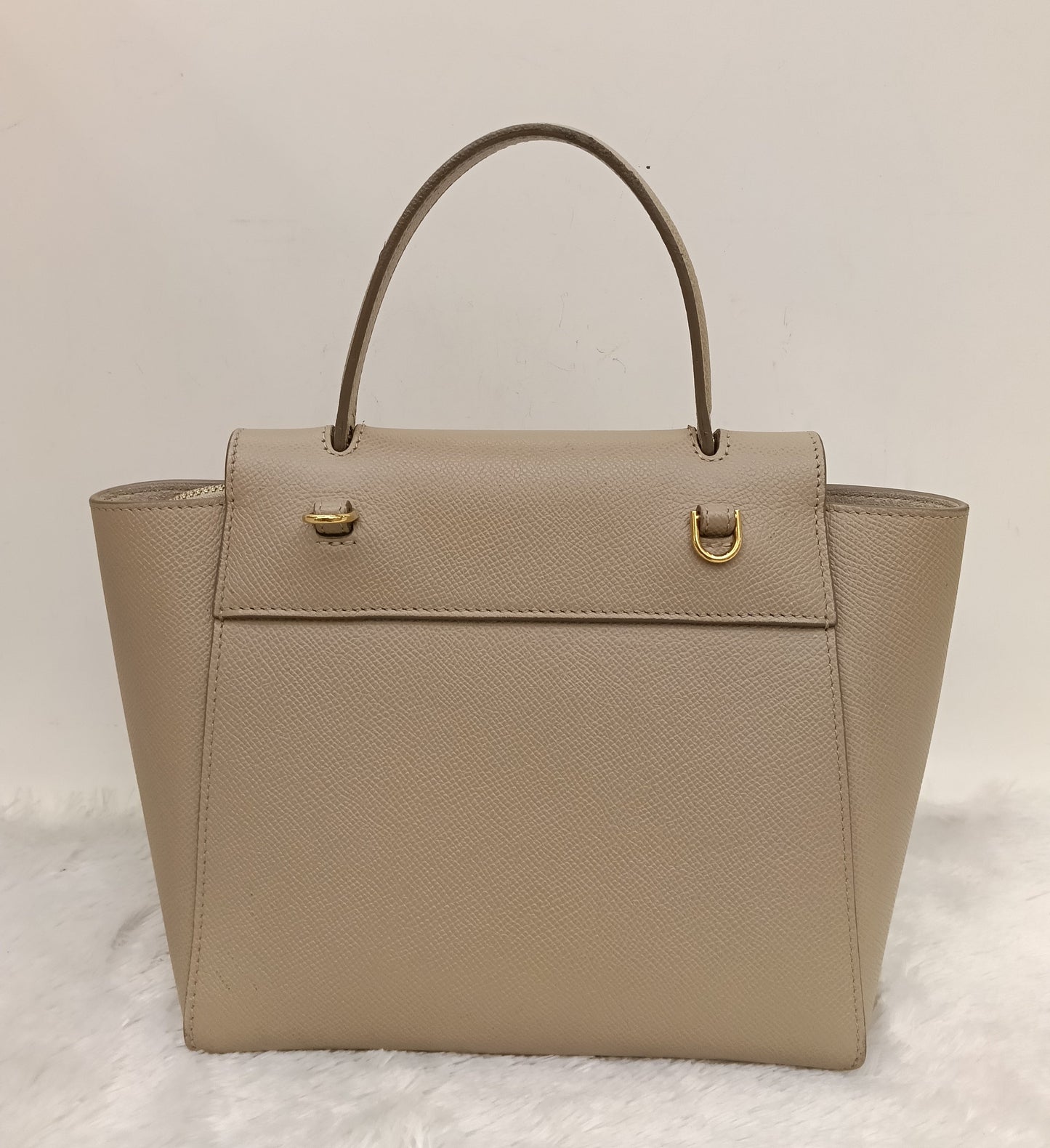 Celine Nano Belt Grained Light Taupe GHW 2018