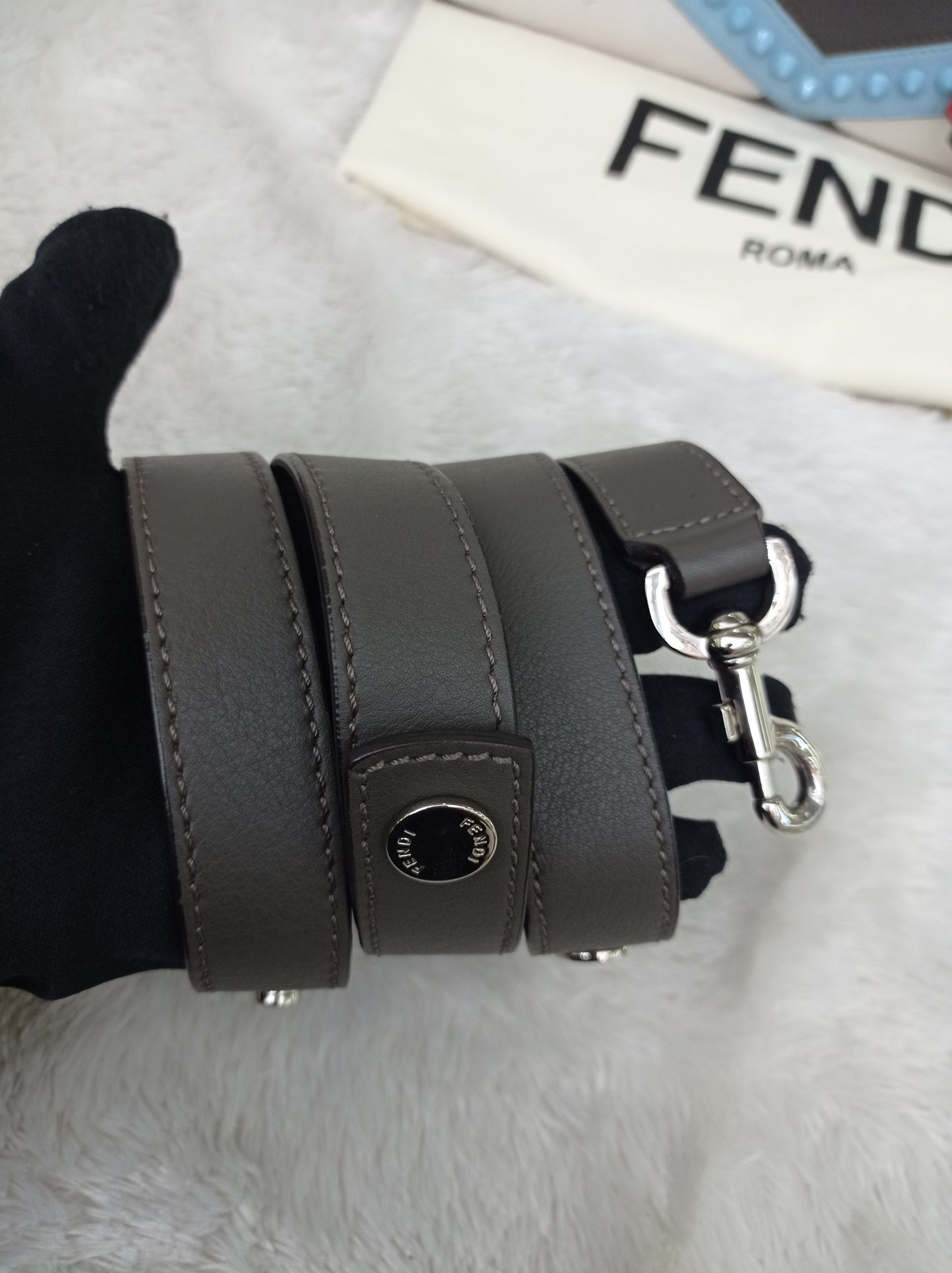 Fendi BTW Medium Sleepy Monster Multicolour Studded SHW