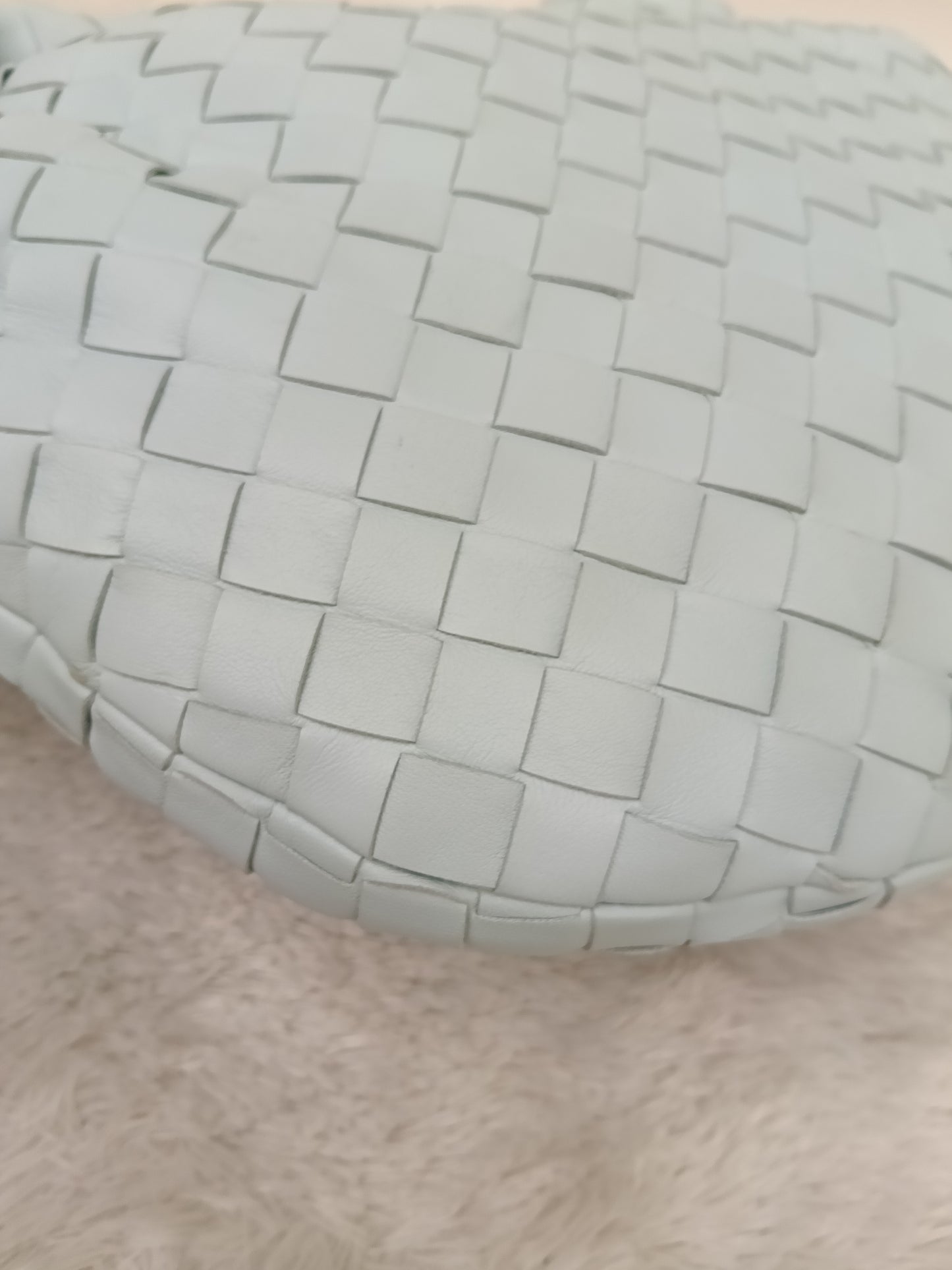 Bottega Veneta Teen Jodie Light Blue GHW