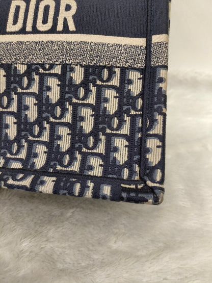 Dior Tote Book Medium Oblique Navy 2018