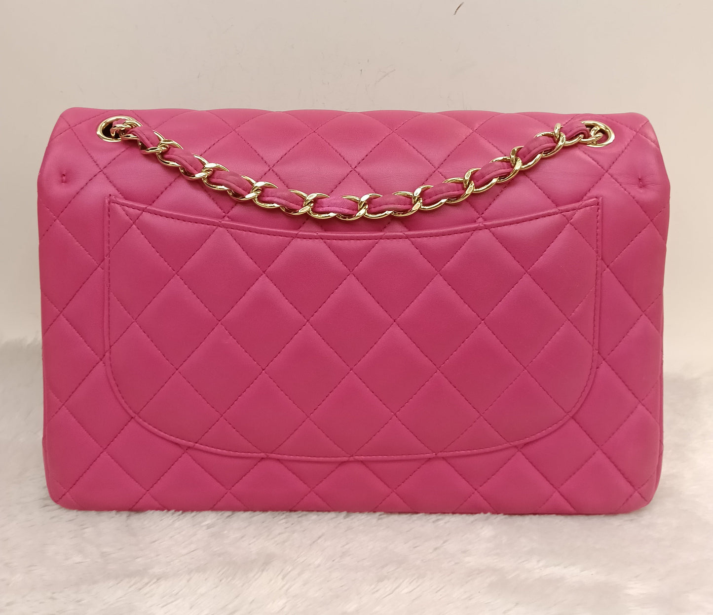 Chanel Jumbo Lamb Fuchsia GHW DF #21