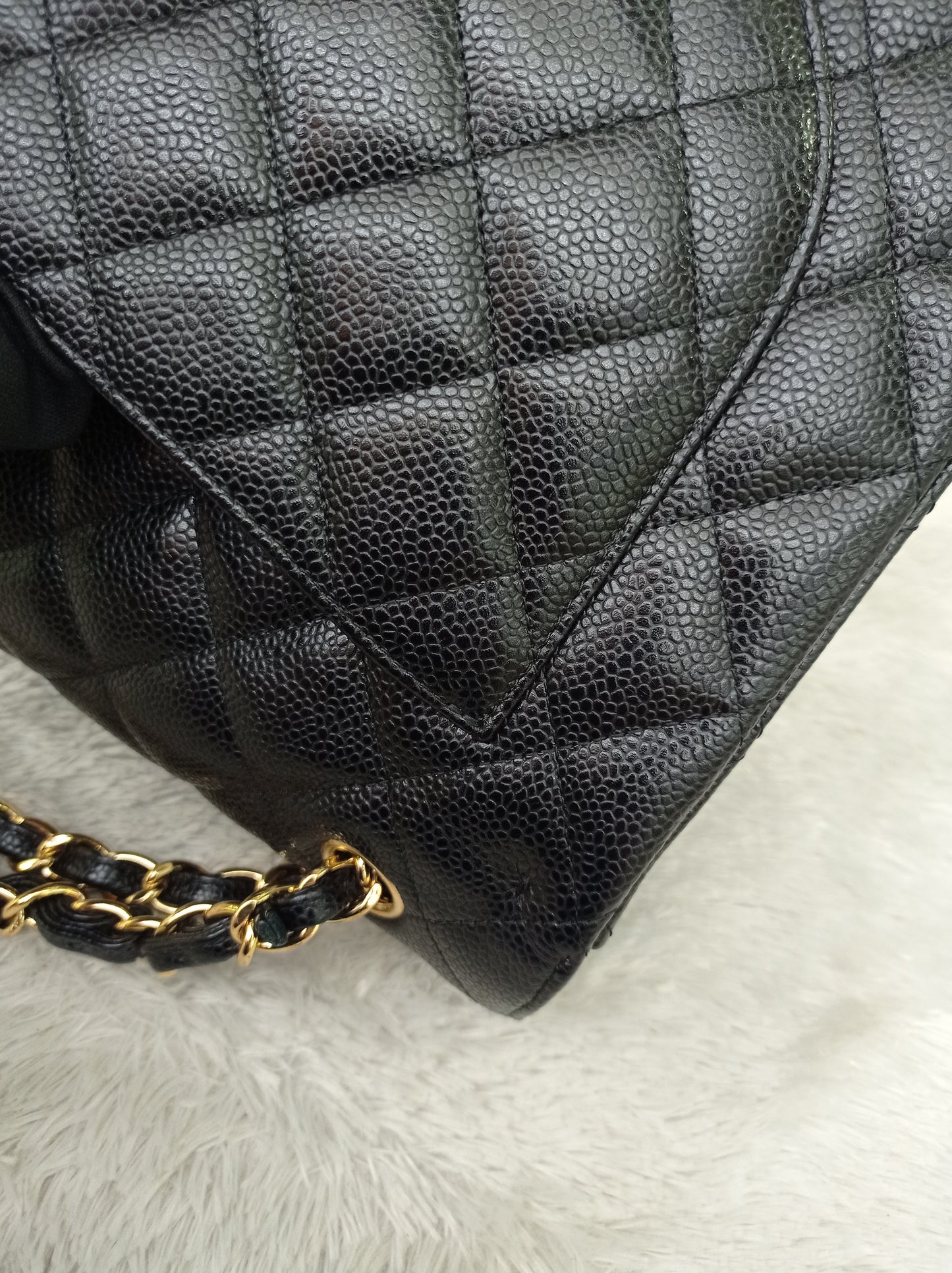 Chanel Maxi Caviar Black GHW DF #24