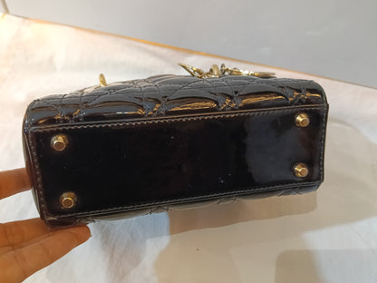 Lady Dior Mini Patent Black GHW 2019
