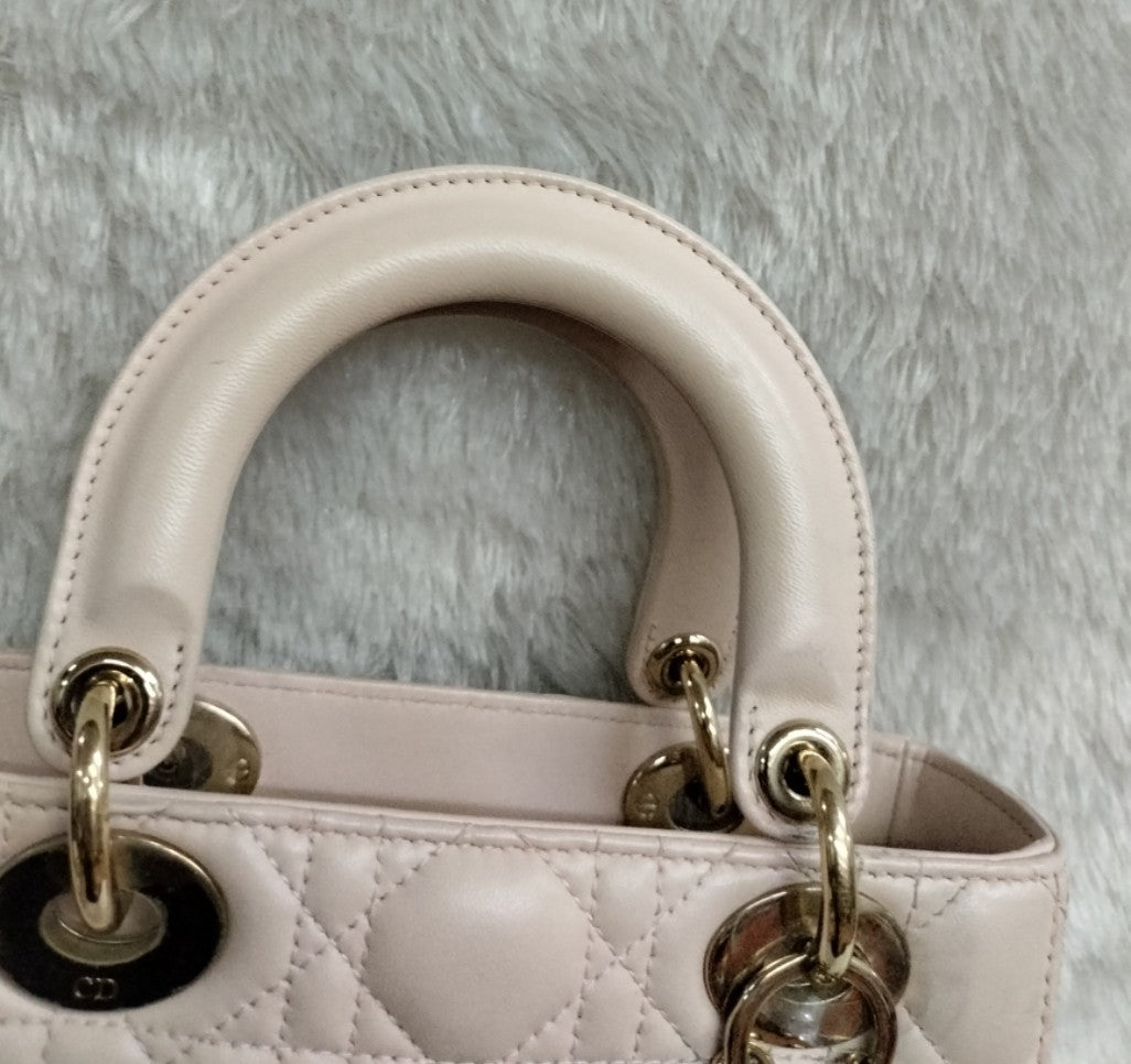 Lady Dior Small Lamb Nude GHW 2018