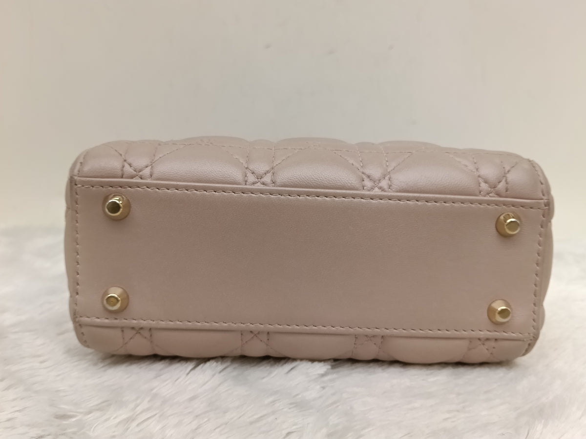 Lady Dior Mini Lamb Blush GHW 2017