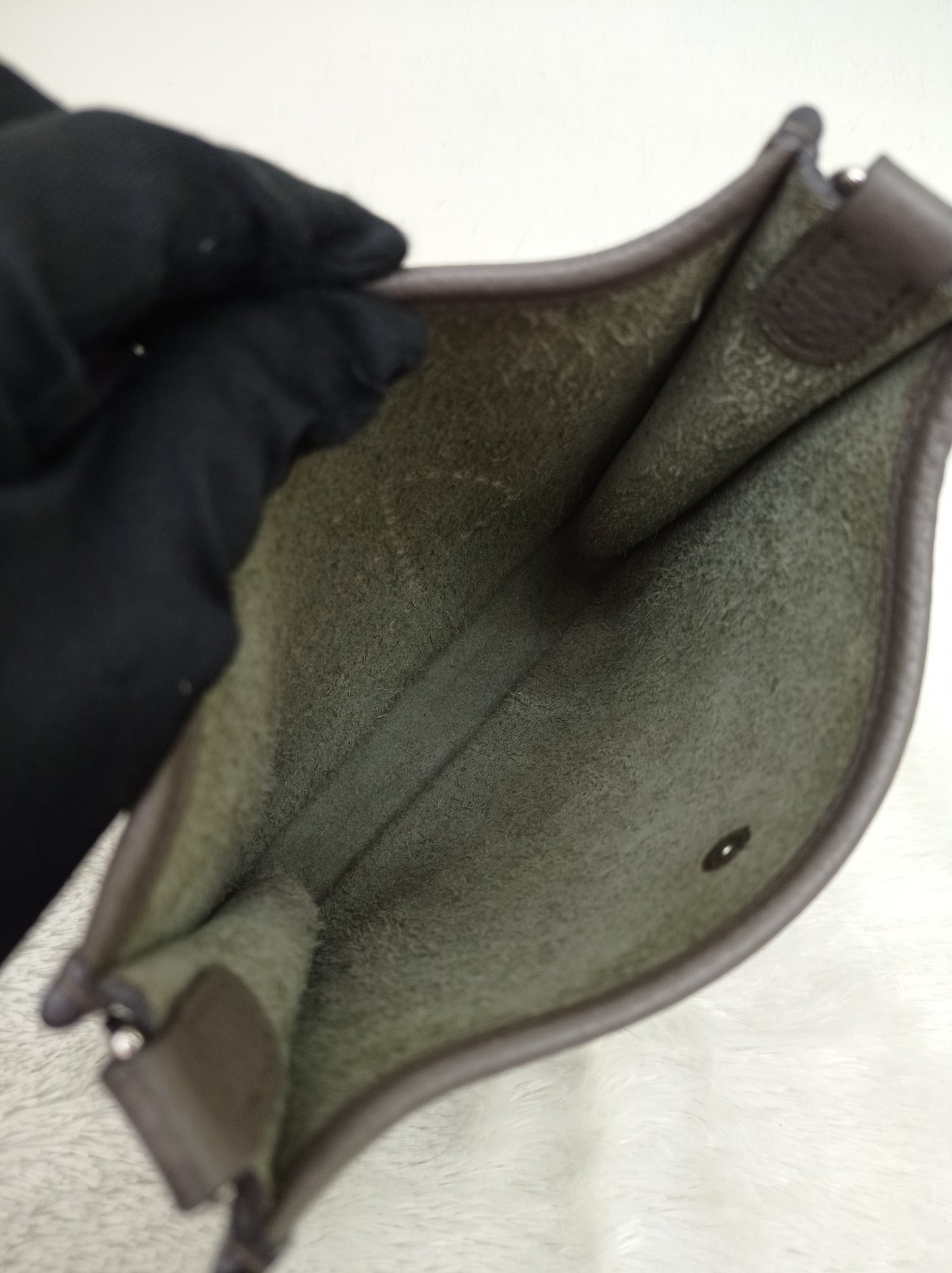 Hermes Mini Evelyne Clem Etain PHW #X