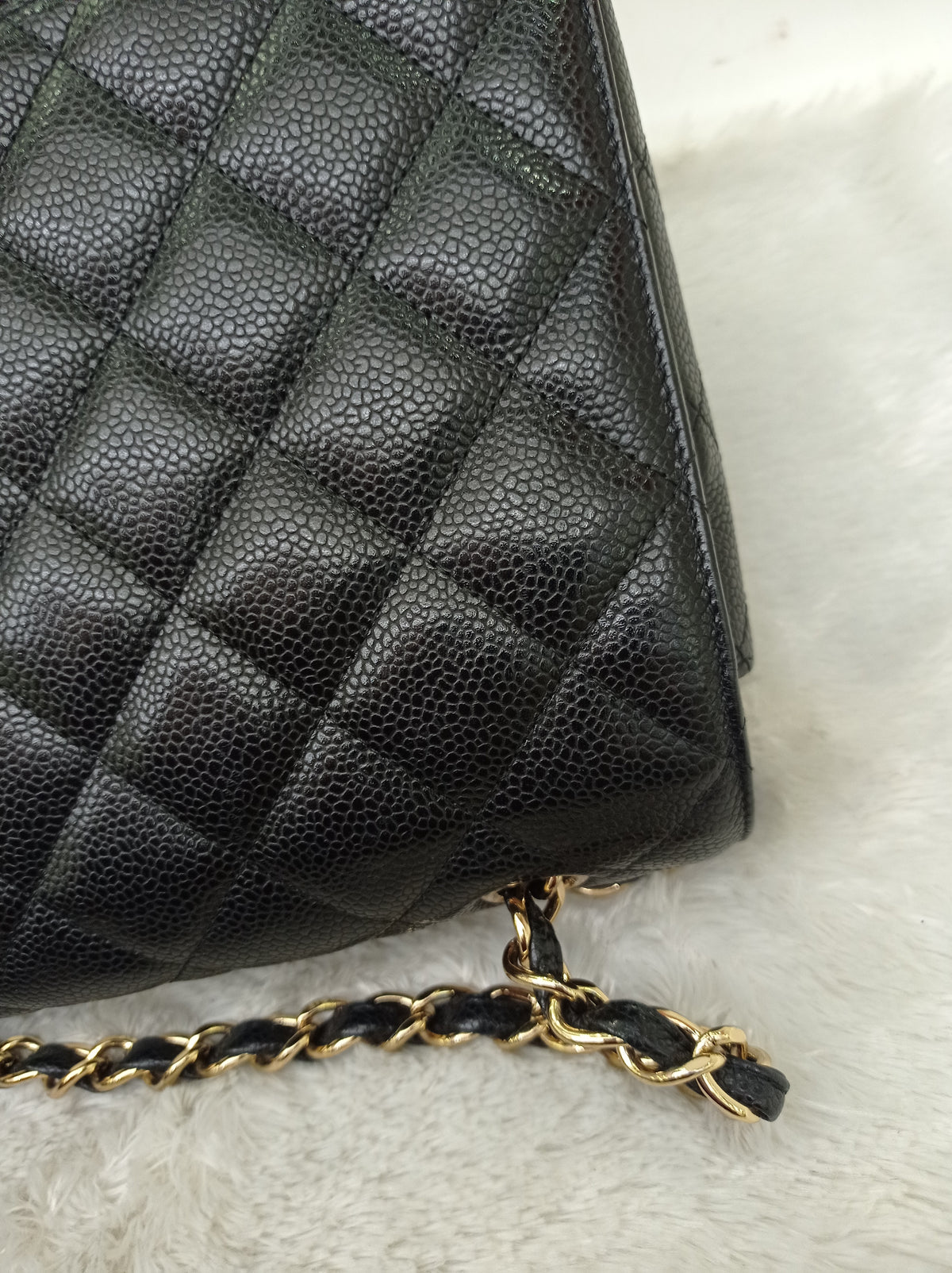 Chanel Maxi Caviar Black GHW DF #14