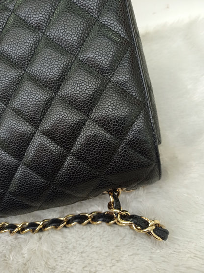 Chanel Maxi Caviar Black GHW DF #14