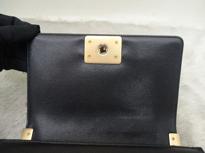 Chanel Boy 20 Caviar Black GHW #28