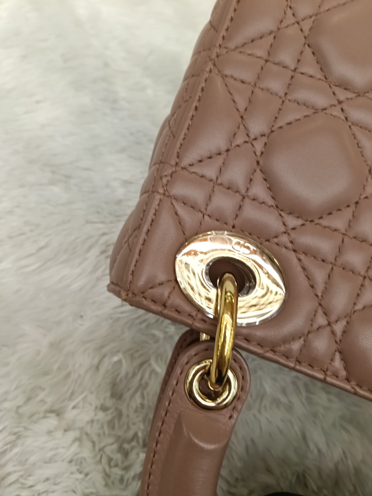 Lady Dior Mini Lamb Fard GHW 2019