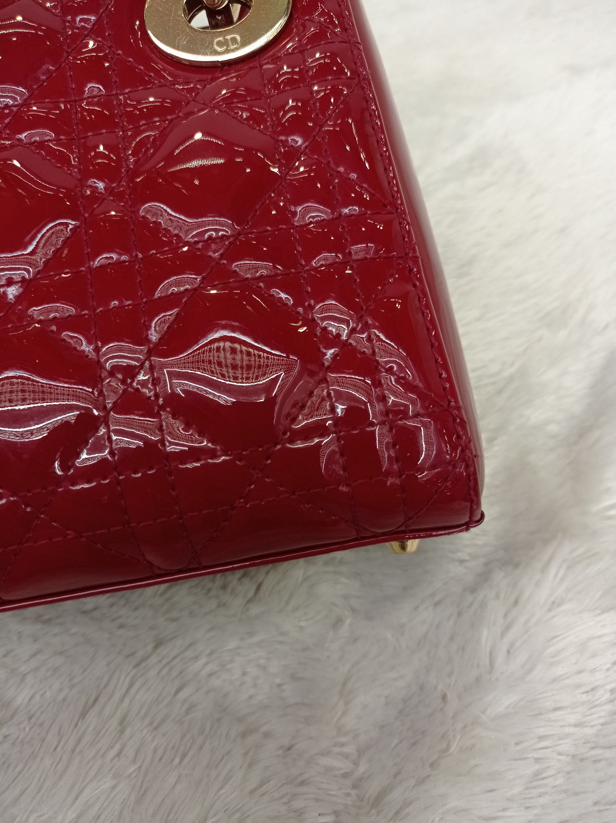 Lady Dior Mini Patent Red GHW 2019