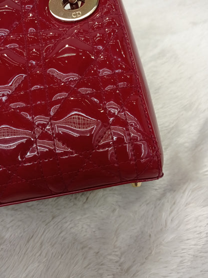 Lady Dior Mini Patent Red GHW 2019