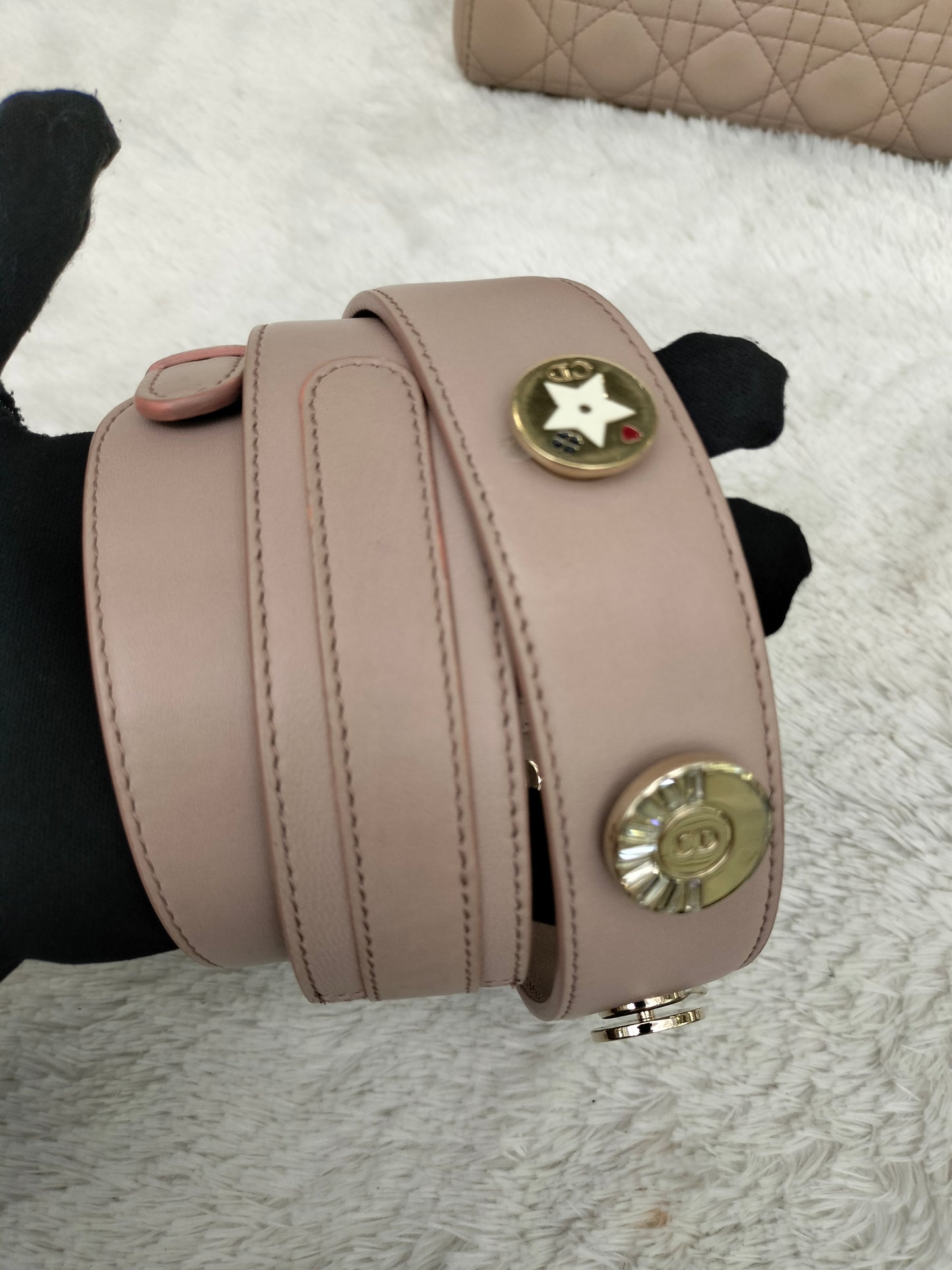 Lady Dior Small Lamb Taupe GHW 2018