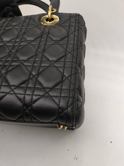 Lady Dior Medium Lamb Black GHW 2014