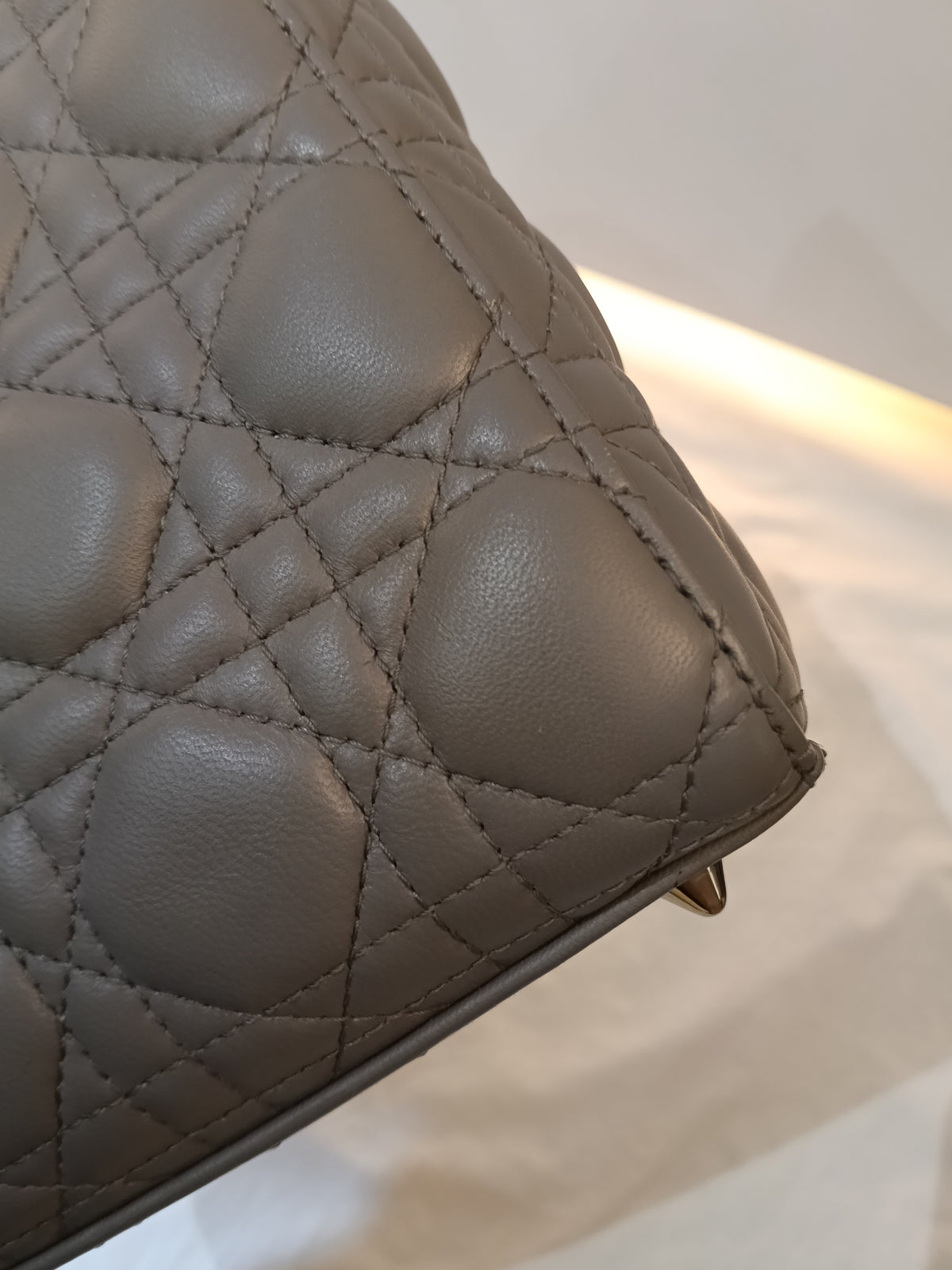 Lady Dior Small Lamb Grey GHW 2019